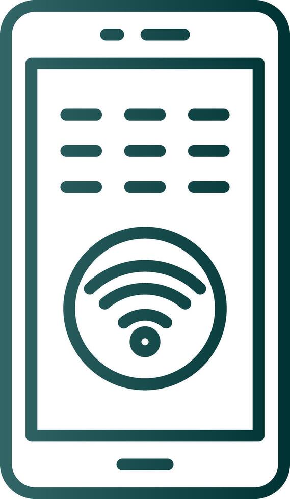 Wifi Line Gradient Icon vector