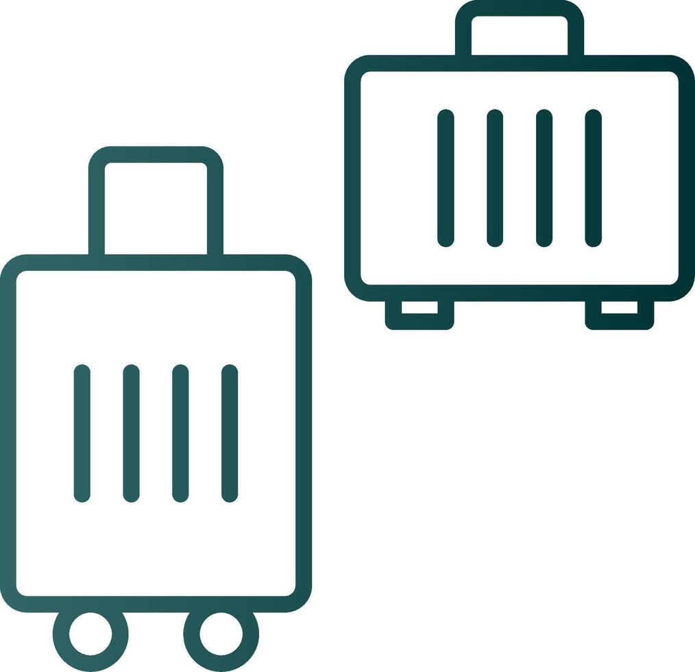 Suitcases Line Gradient Icon vector