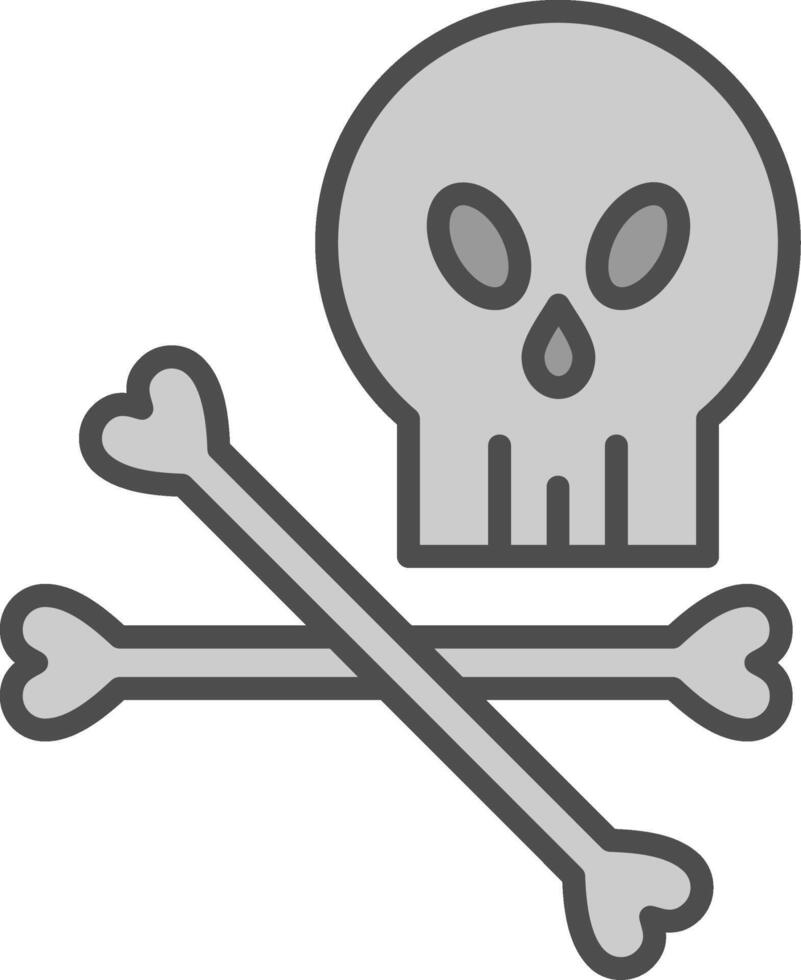 Danger Line Filled Greyscale Icon Design vector