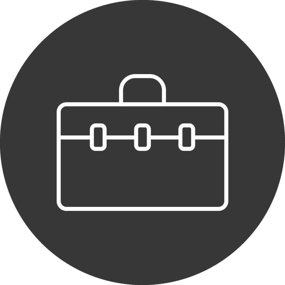 Suitcase Line Inverted Icon Design vector