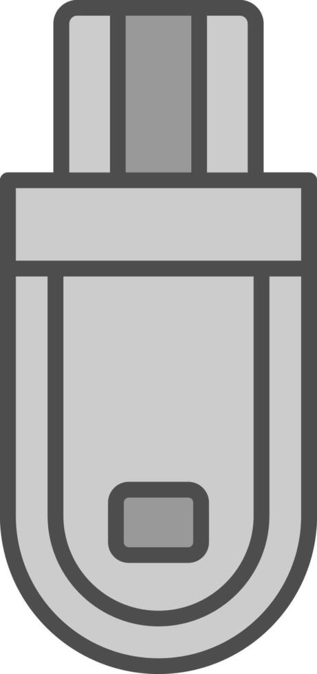 Flash Drive Line Filled Greyscale Icon Design vector
