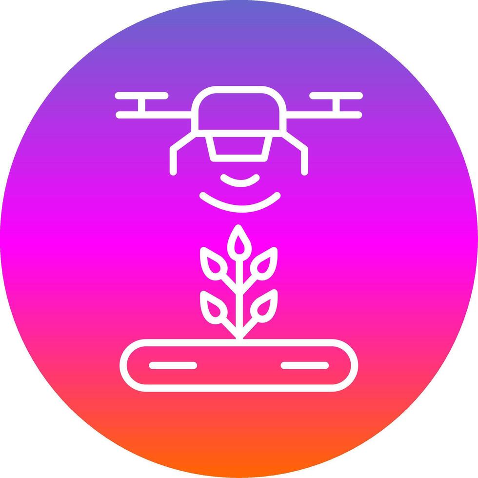 Automatic Irrigatior Line Gradient Circle Icon vector