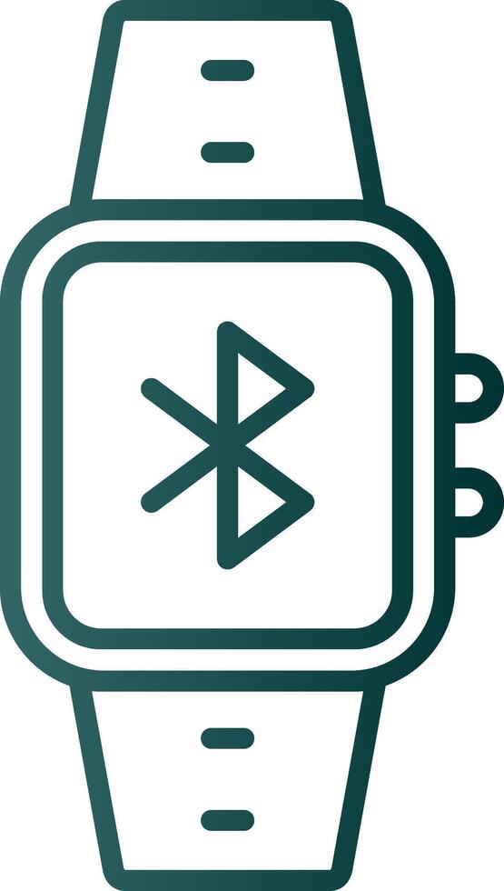 Bluetooth Line Gradient Icon vector