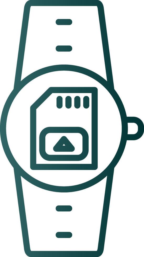 Sim Card Line Gradient Icon vector