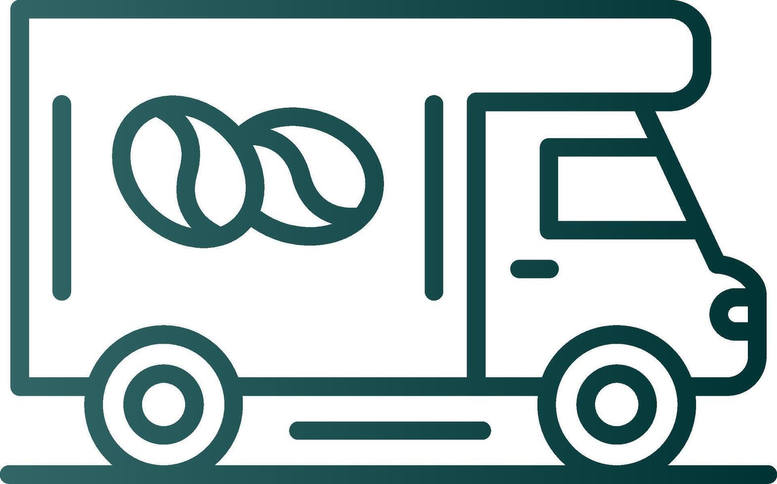Coffee Truck Line Gradient Icon vector