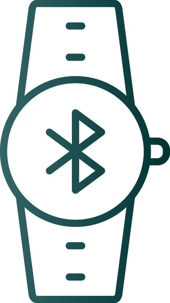Bluetooth Line Gradient Icon vector