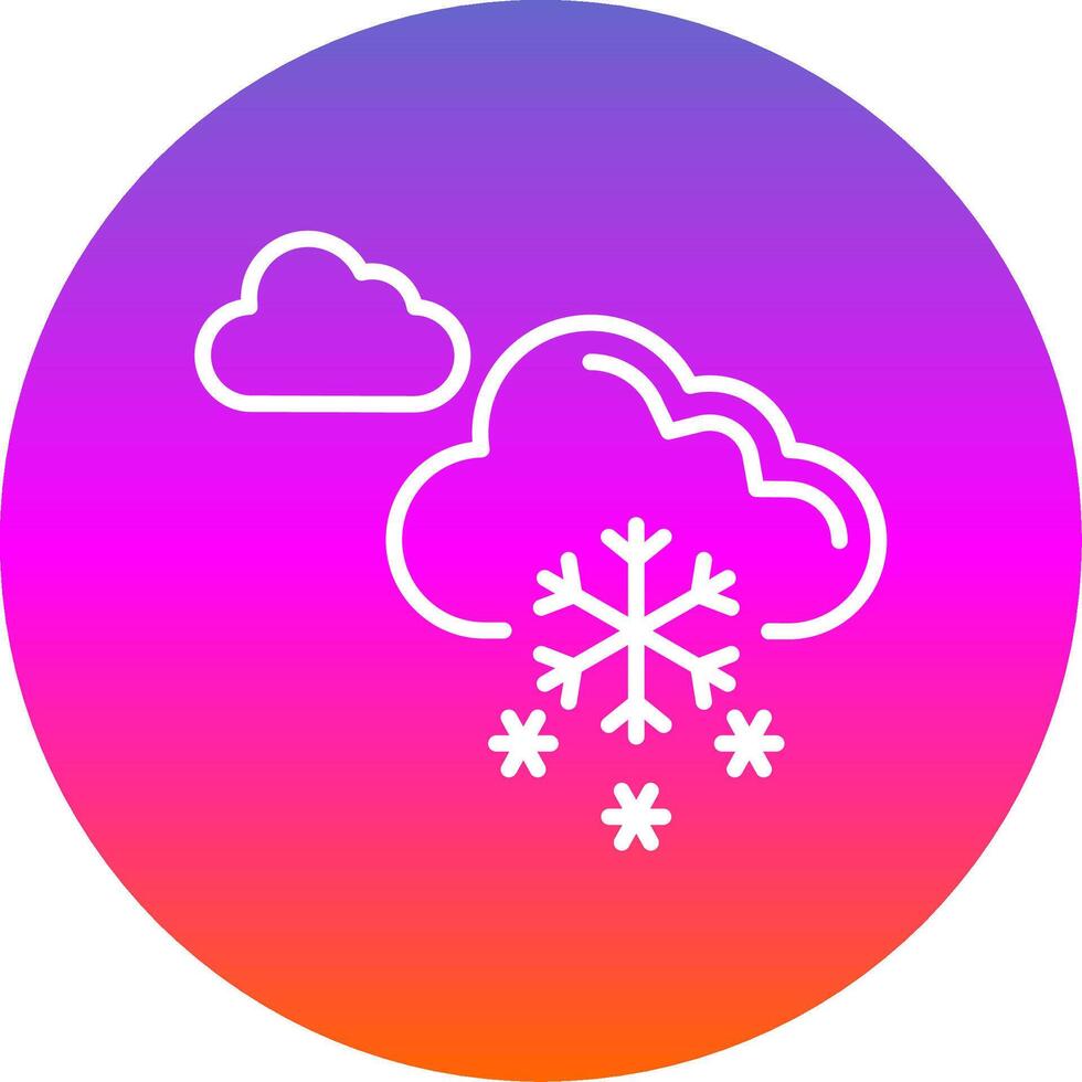 nevando línea degradado circulo icono vector