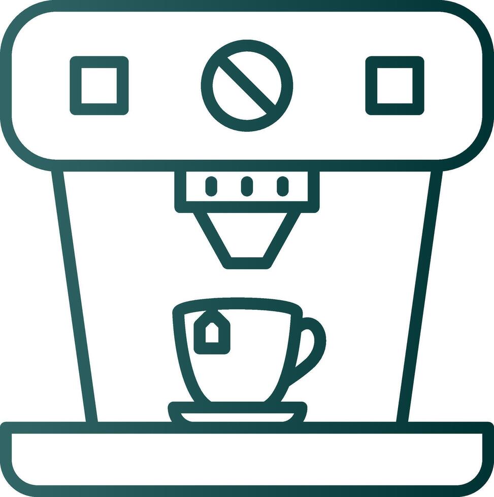 Coffee Machine Line Gradient Icon vector