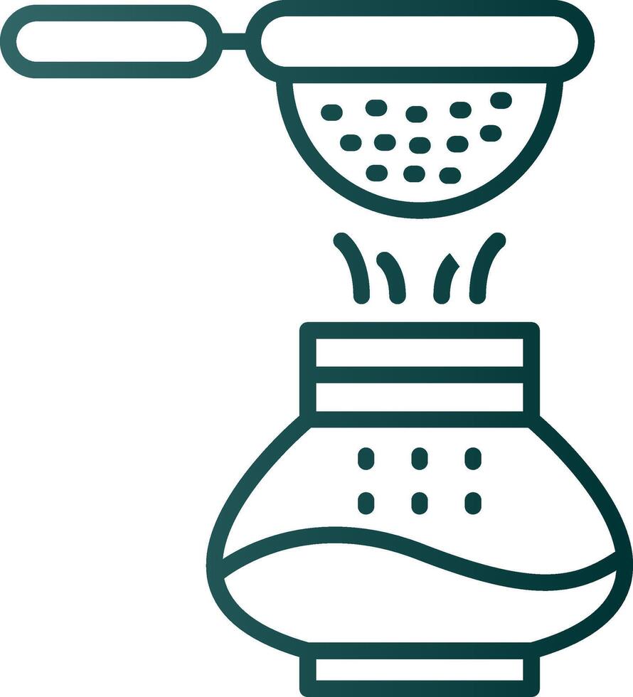 Coffee Filter Line Gradient Icon vector