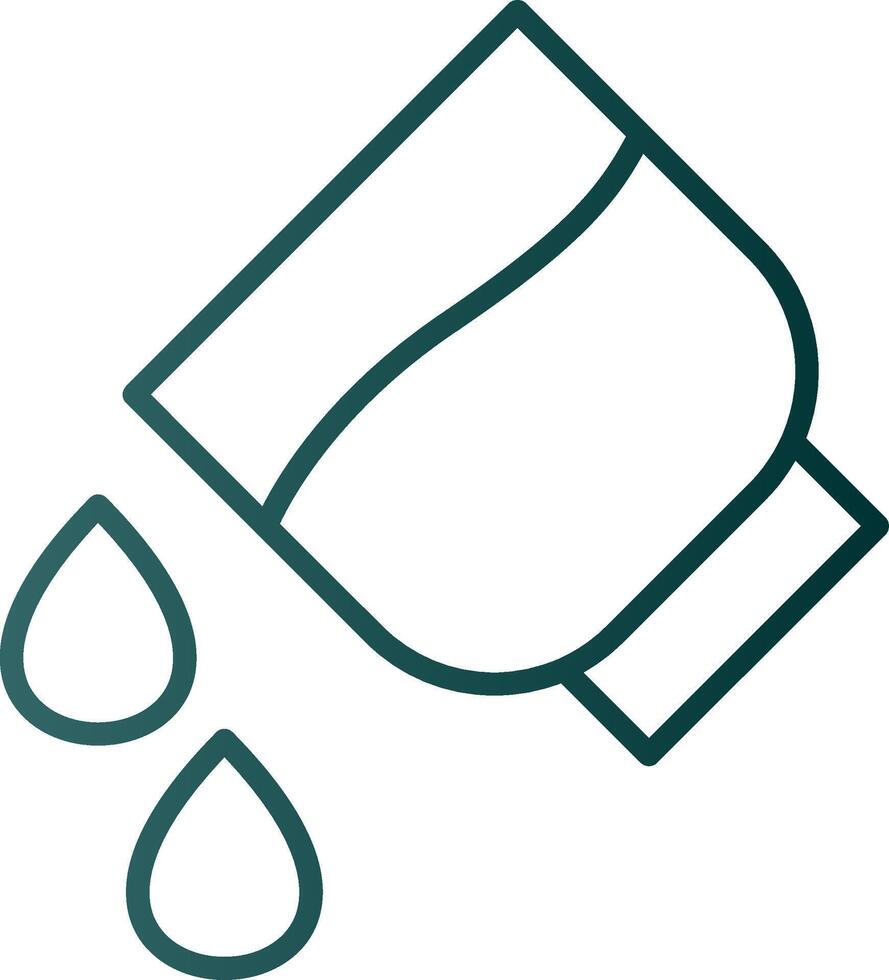 Add Water Line Gradient Icon vector