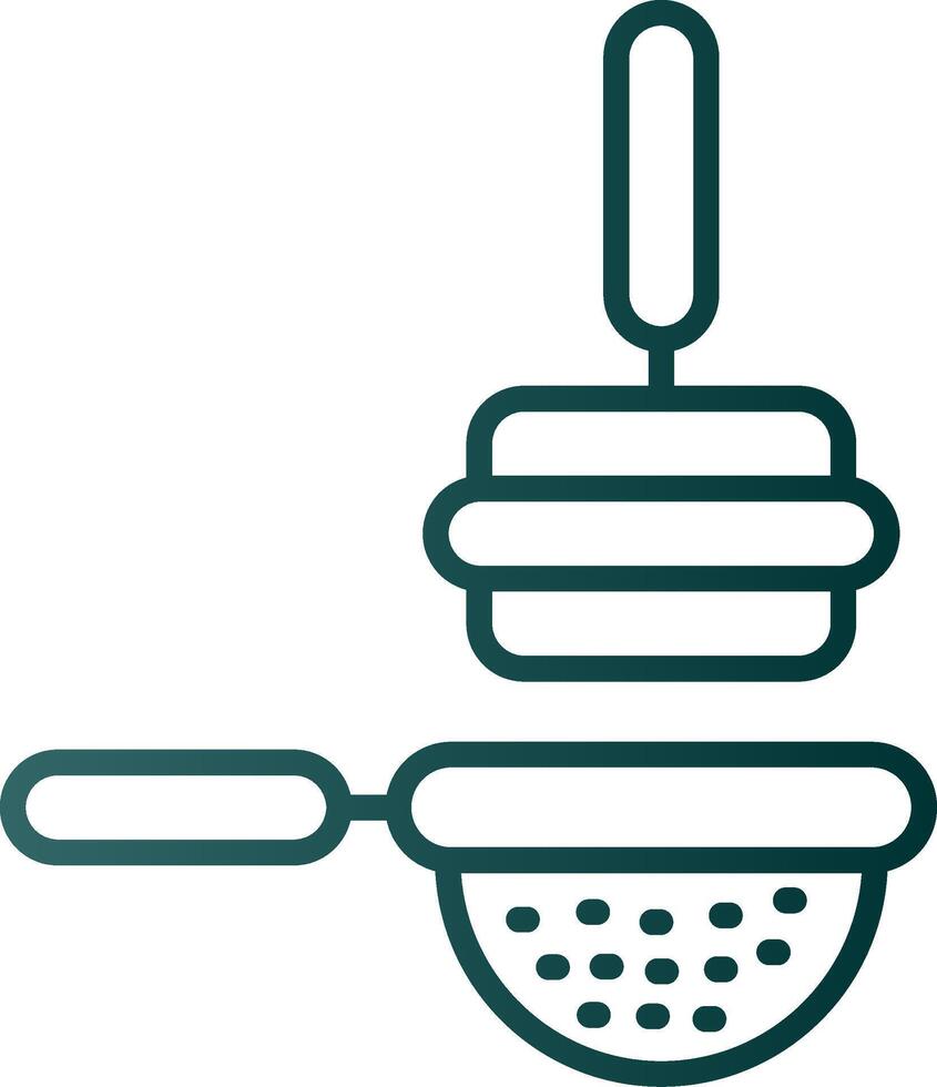 Tamping Line Gradient Icon vector