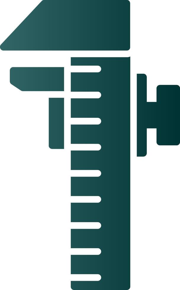 Caliper Glyph Gradient Icon vector