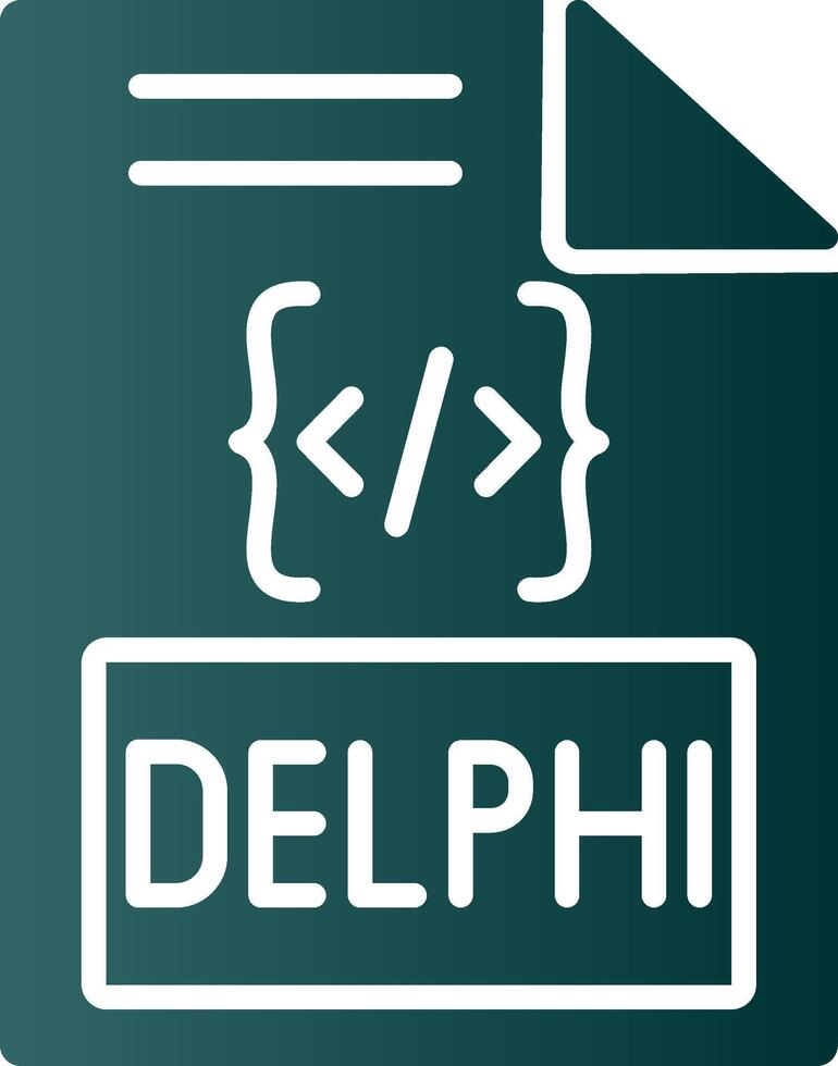 Delphi Glyph Gradient Icon vector
