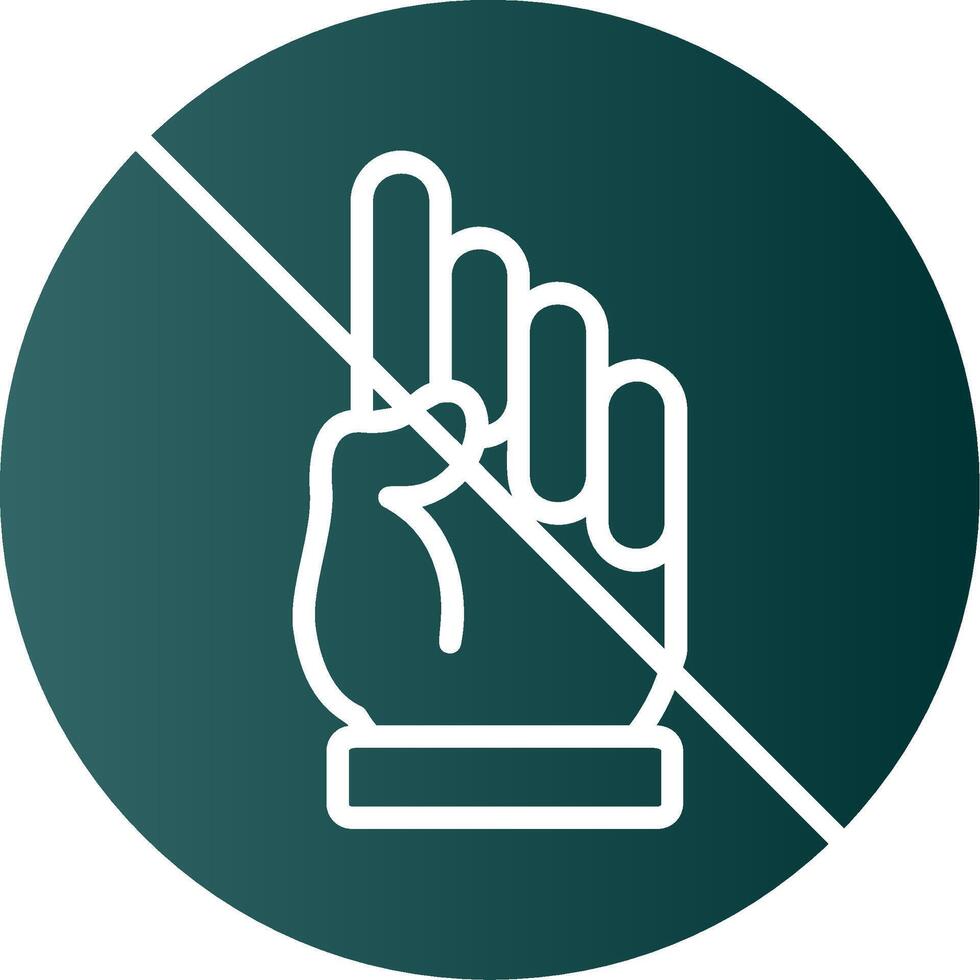 Prohibition Glyph Gradient Icon vector