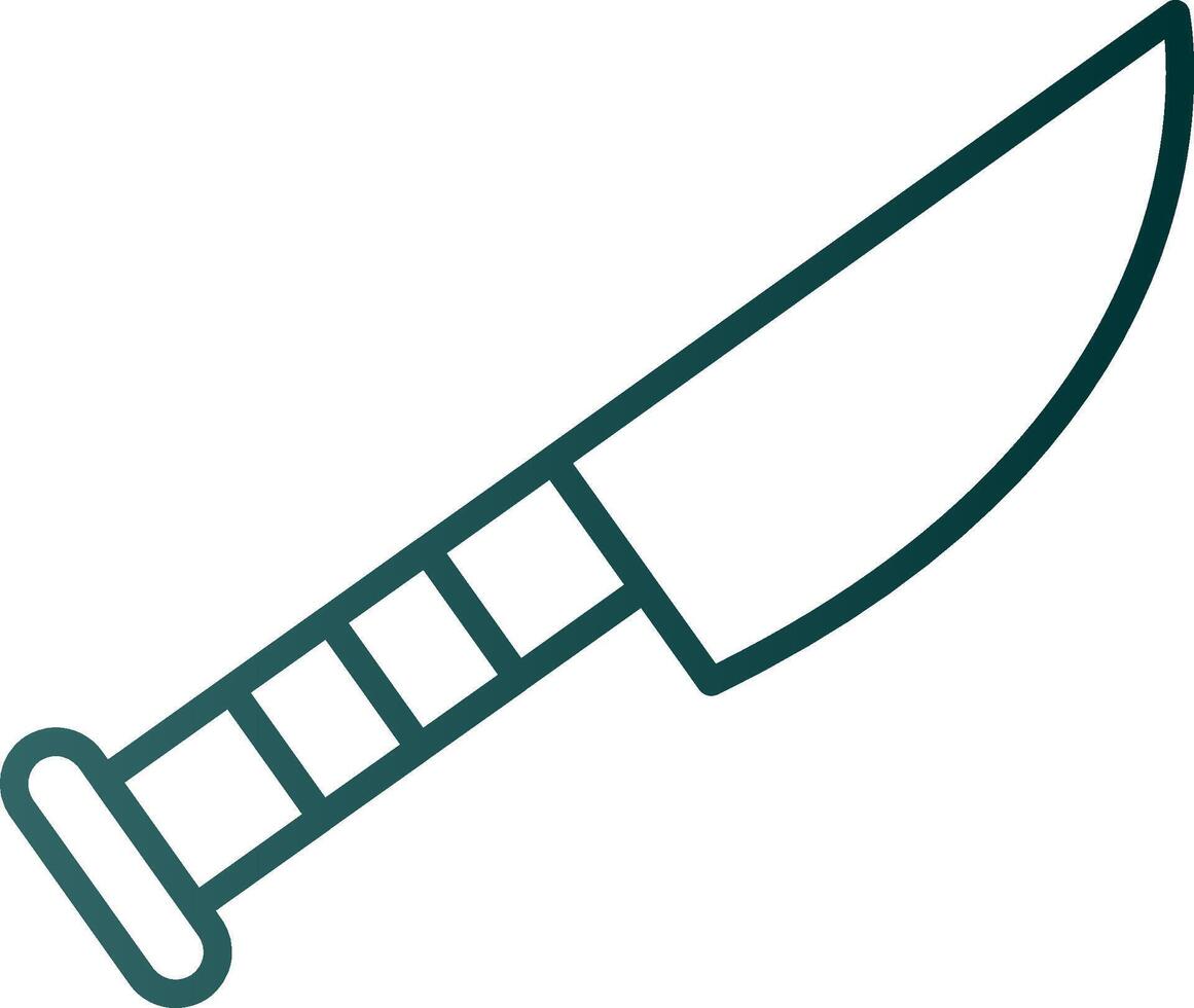 Knife Line Gradient Icon vector