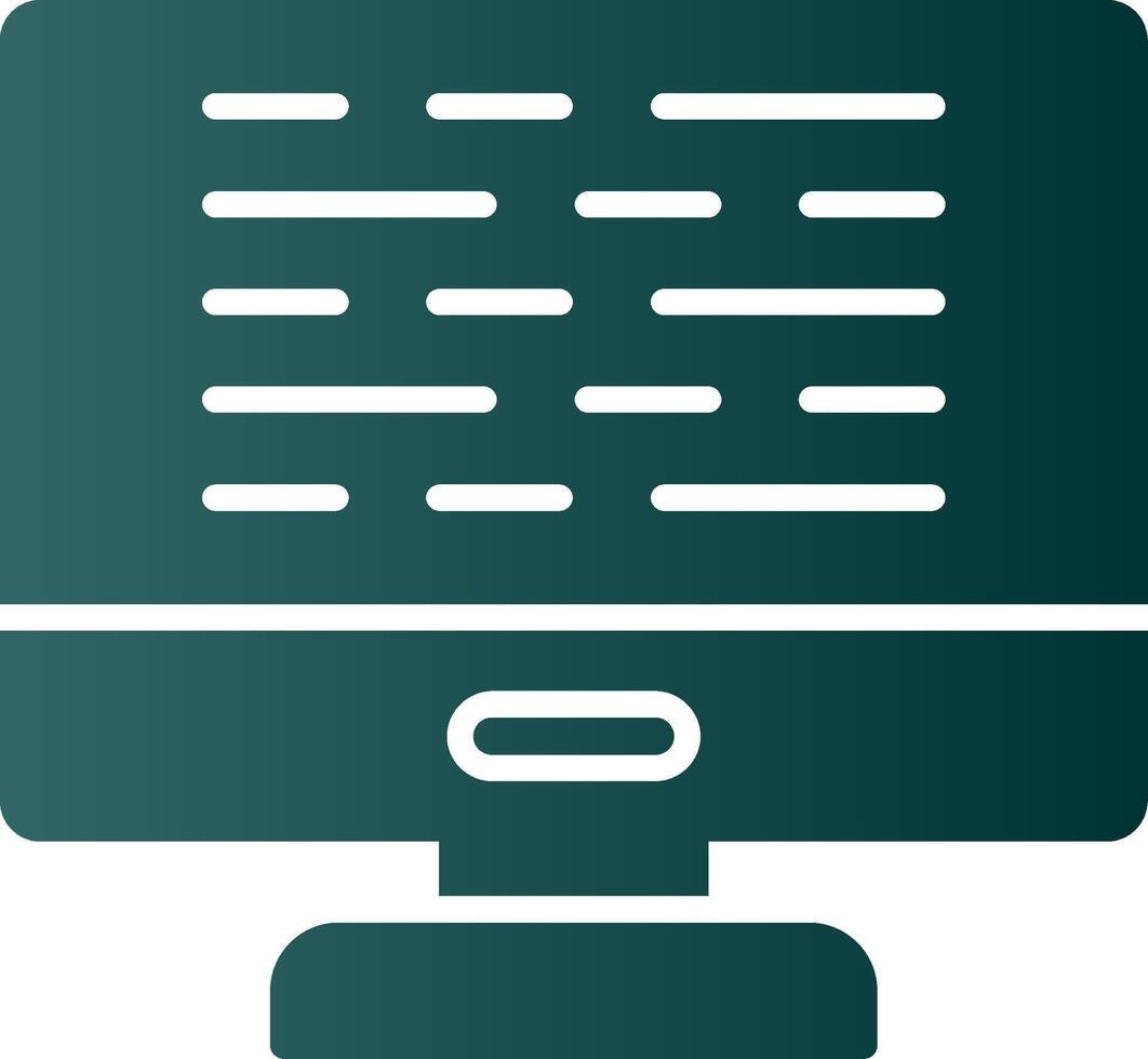 Computer Glyph Gradient Icon vector