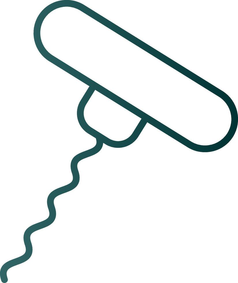 Corkscrew Line Gradient Icon vector