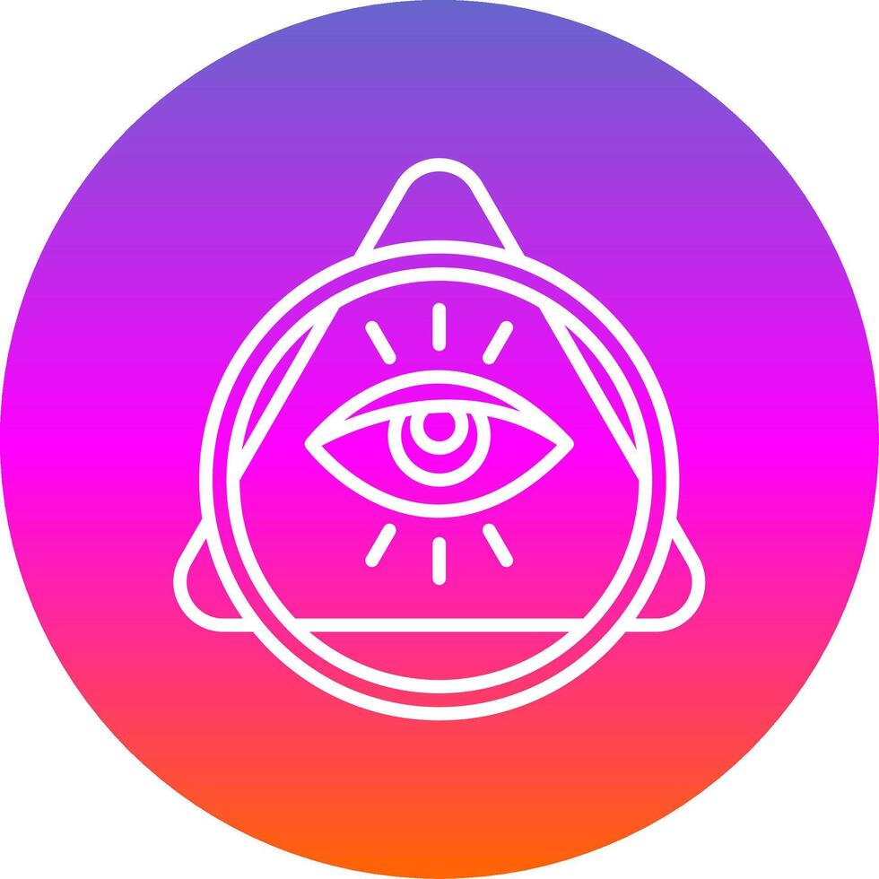 Eye Of Providence Line Gradient Circle Icon vector