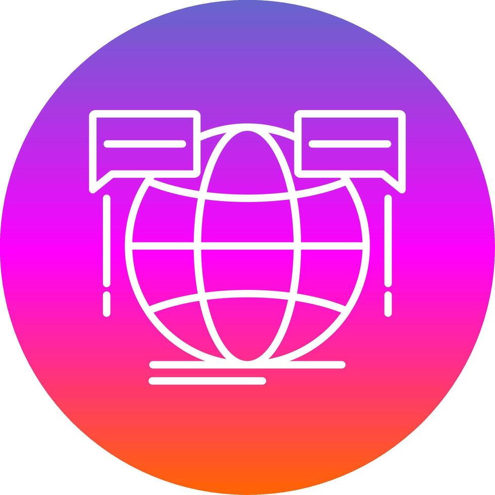 Global Forum Line Gradient Circle Icon vector
