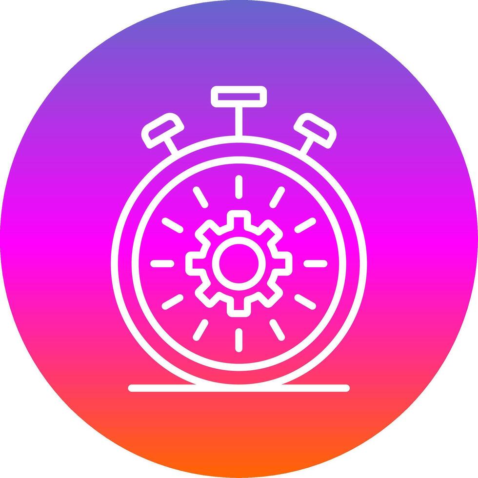Fast Processing Line Gradient Circle Icon vector