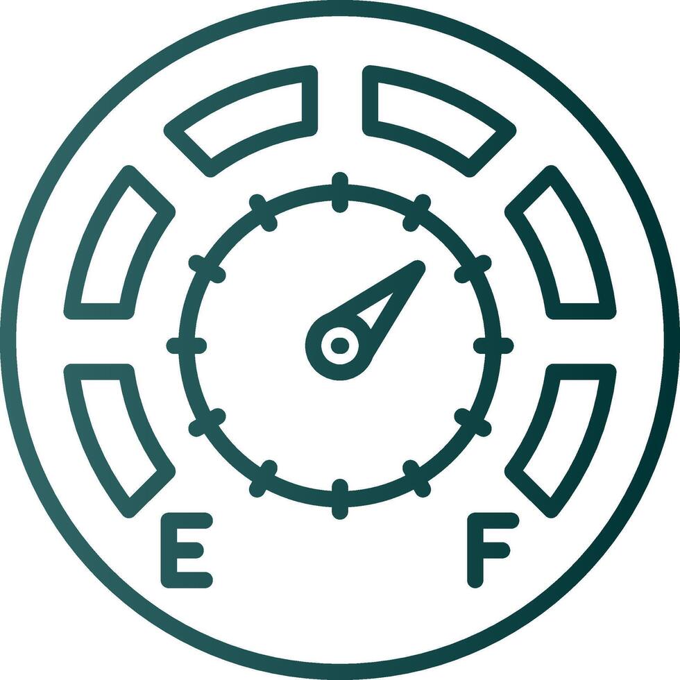 Gauge Line Gradient Icon vector