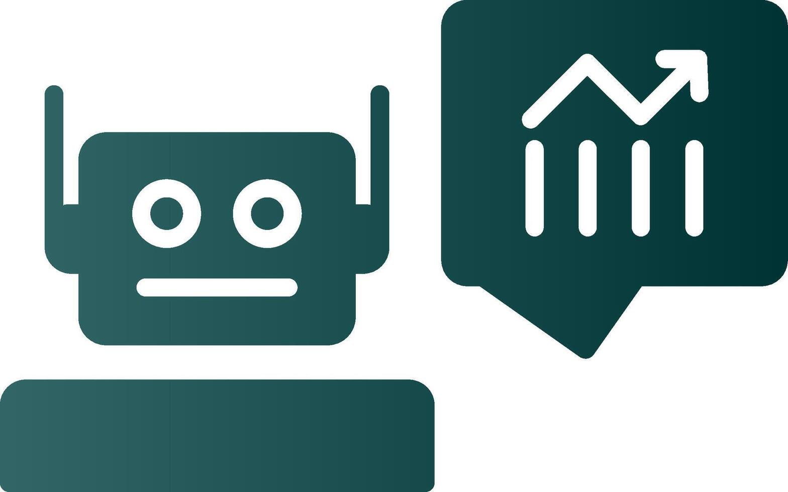 Prediction Glyph Gradient Icon vector