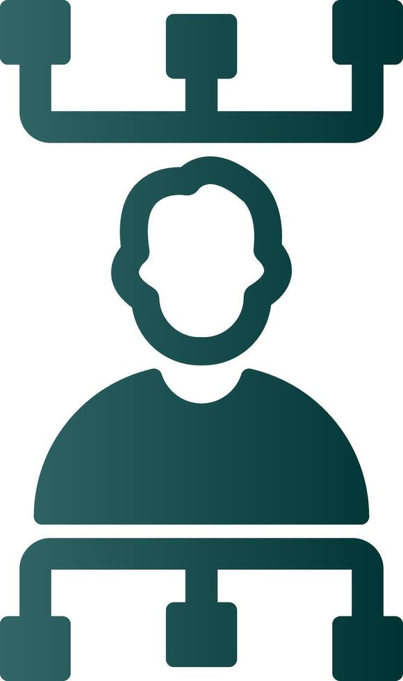 Workflow Glyph Gradient Icon vector