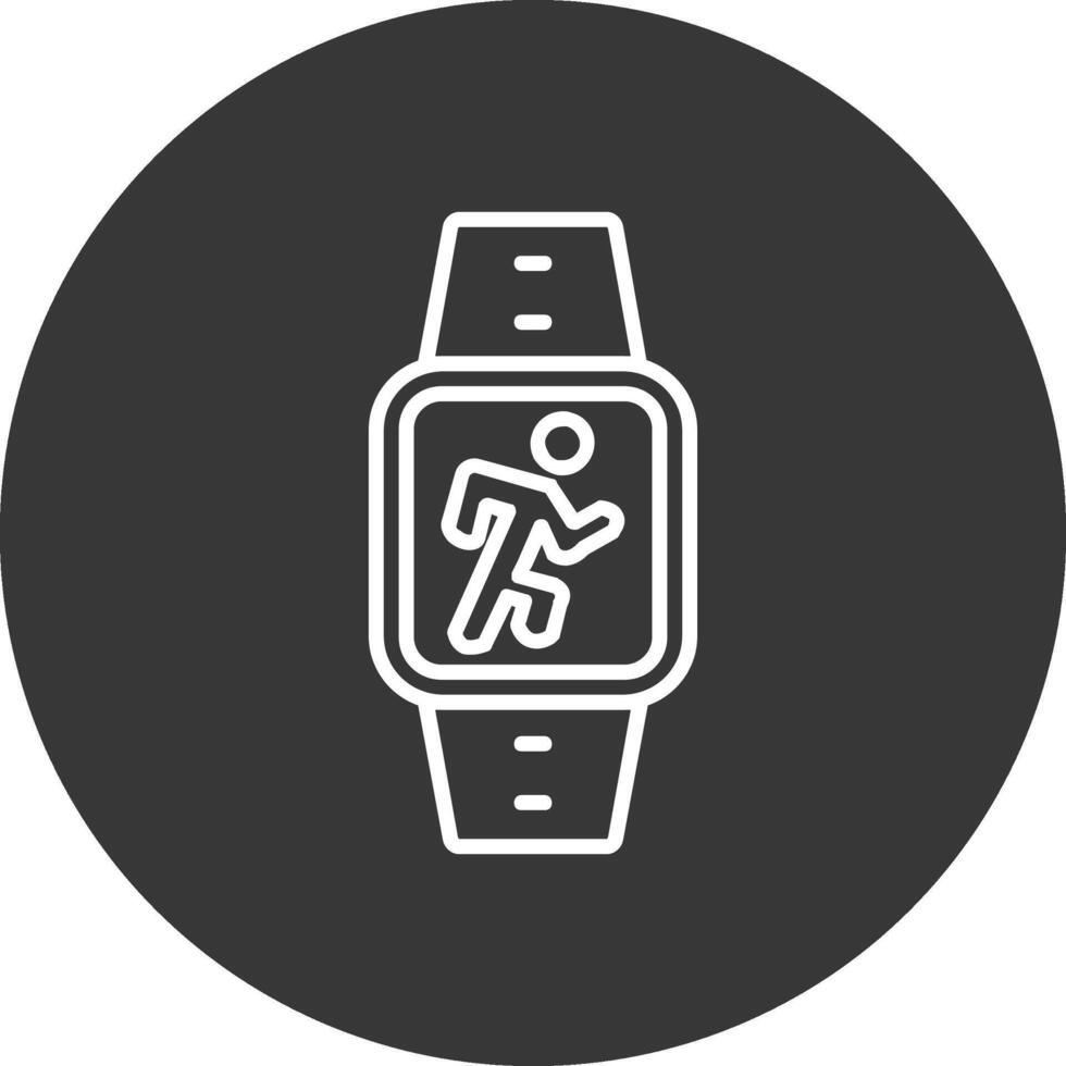 Running Line Inverted Icon Design vector