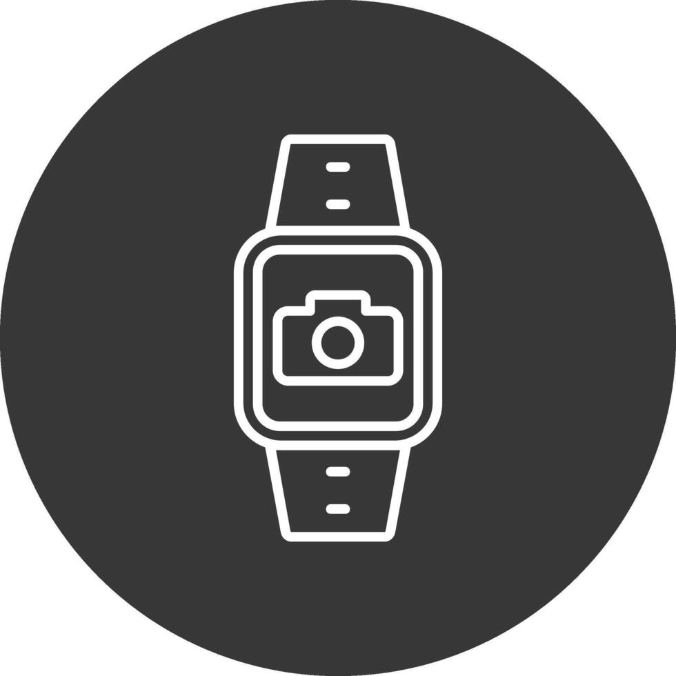 Camera Line Inverted Icon Design vector