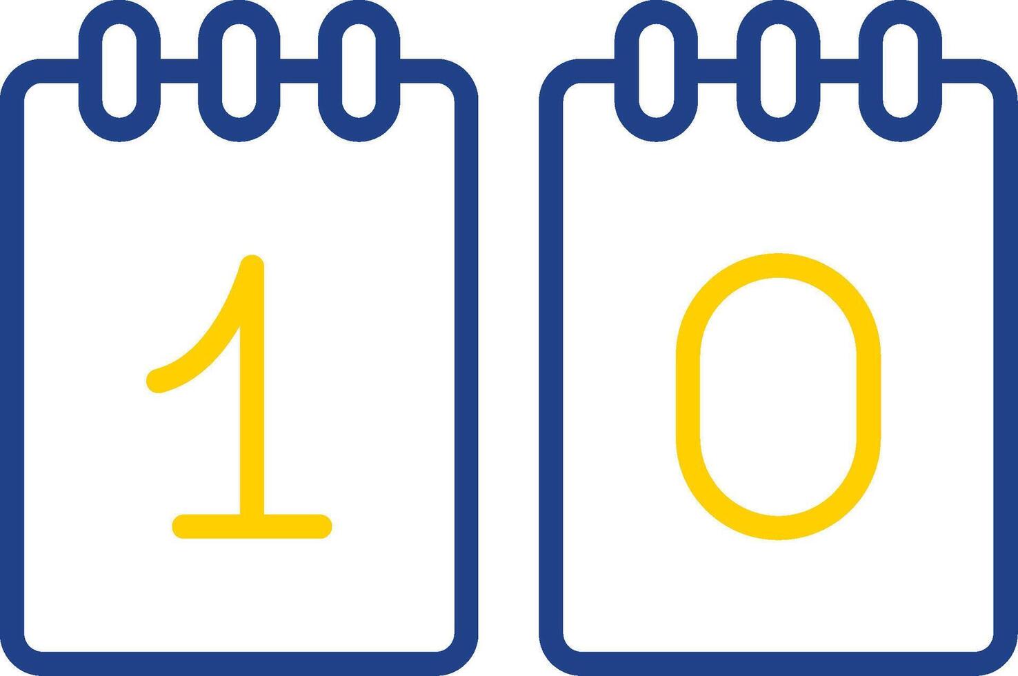 Scorecard Line Two Colour Icon Design vector