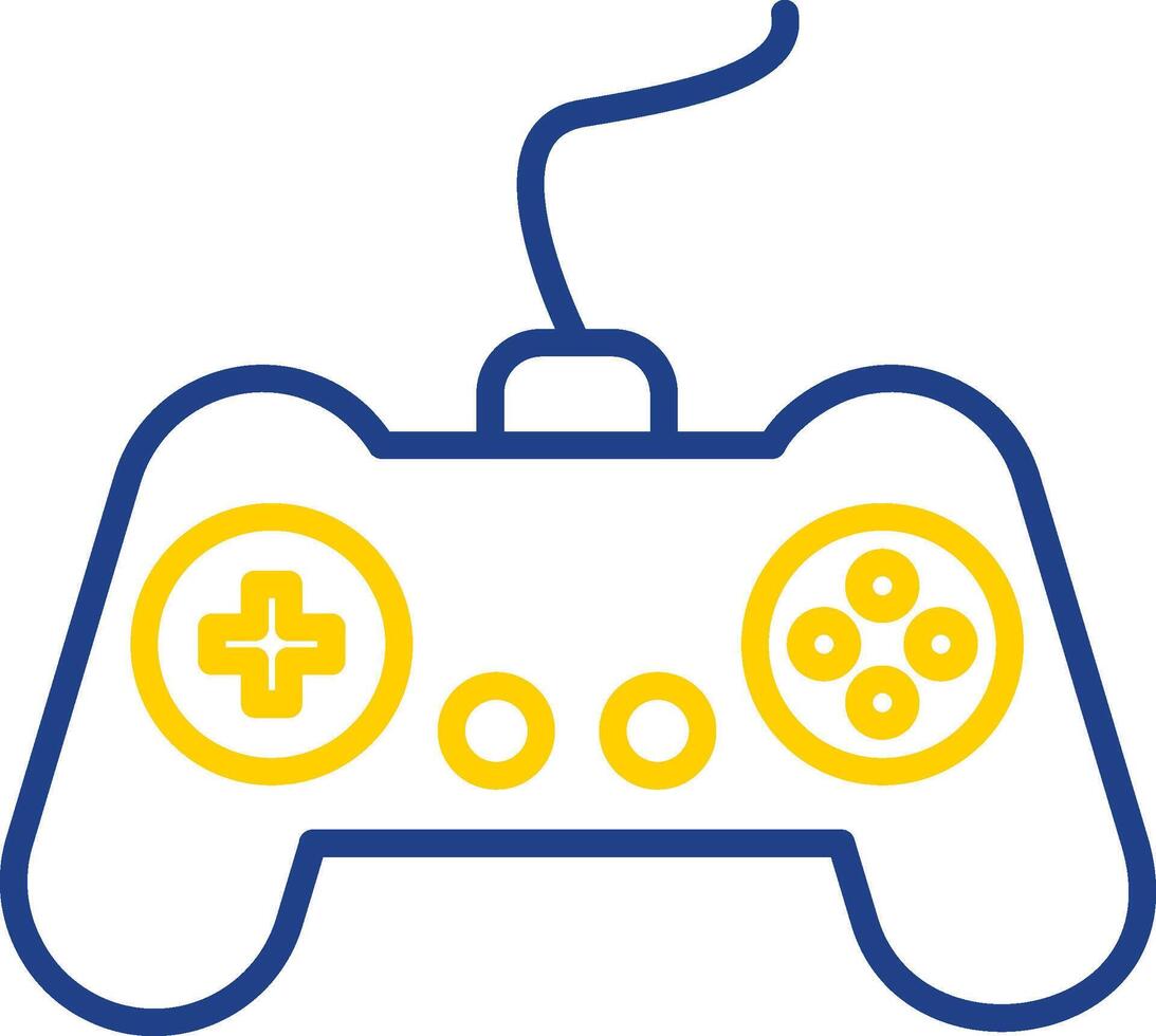 Gamer Line Two Colour Icon Design vector