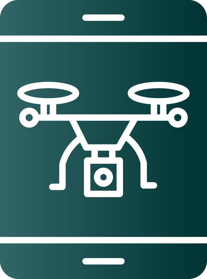 Drone Glyph Gradient Icon vector