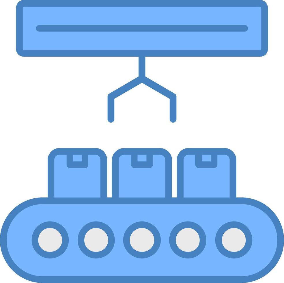 Product Line Filled Blue Icon vector