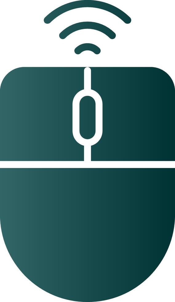 Wireless Mouse Glyph Gradient Icon vector
