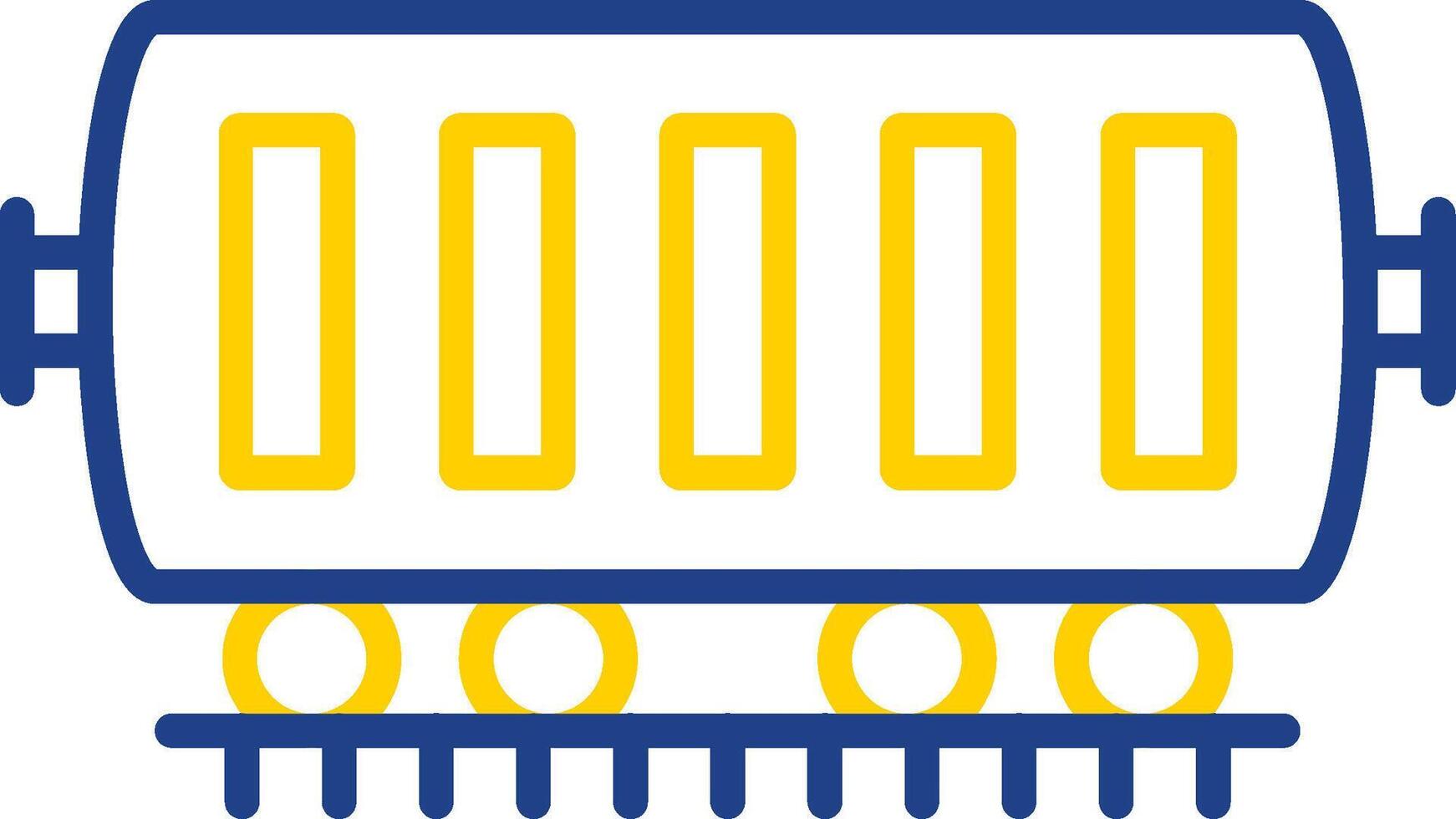 Train Cargo Line Two Colour Icon Design vector