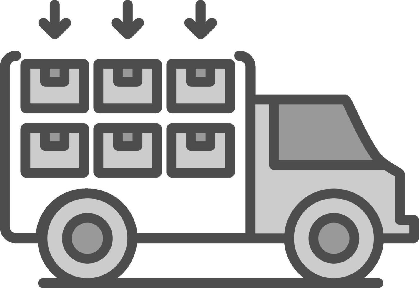 Loading Line Filled Greyscale Icon Design vector