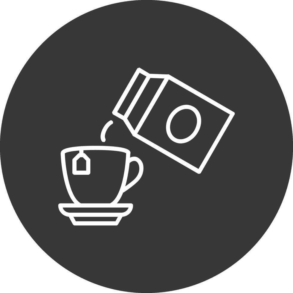 Pour Milk Line Inverted Icon Design vector