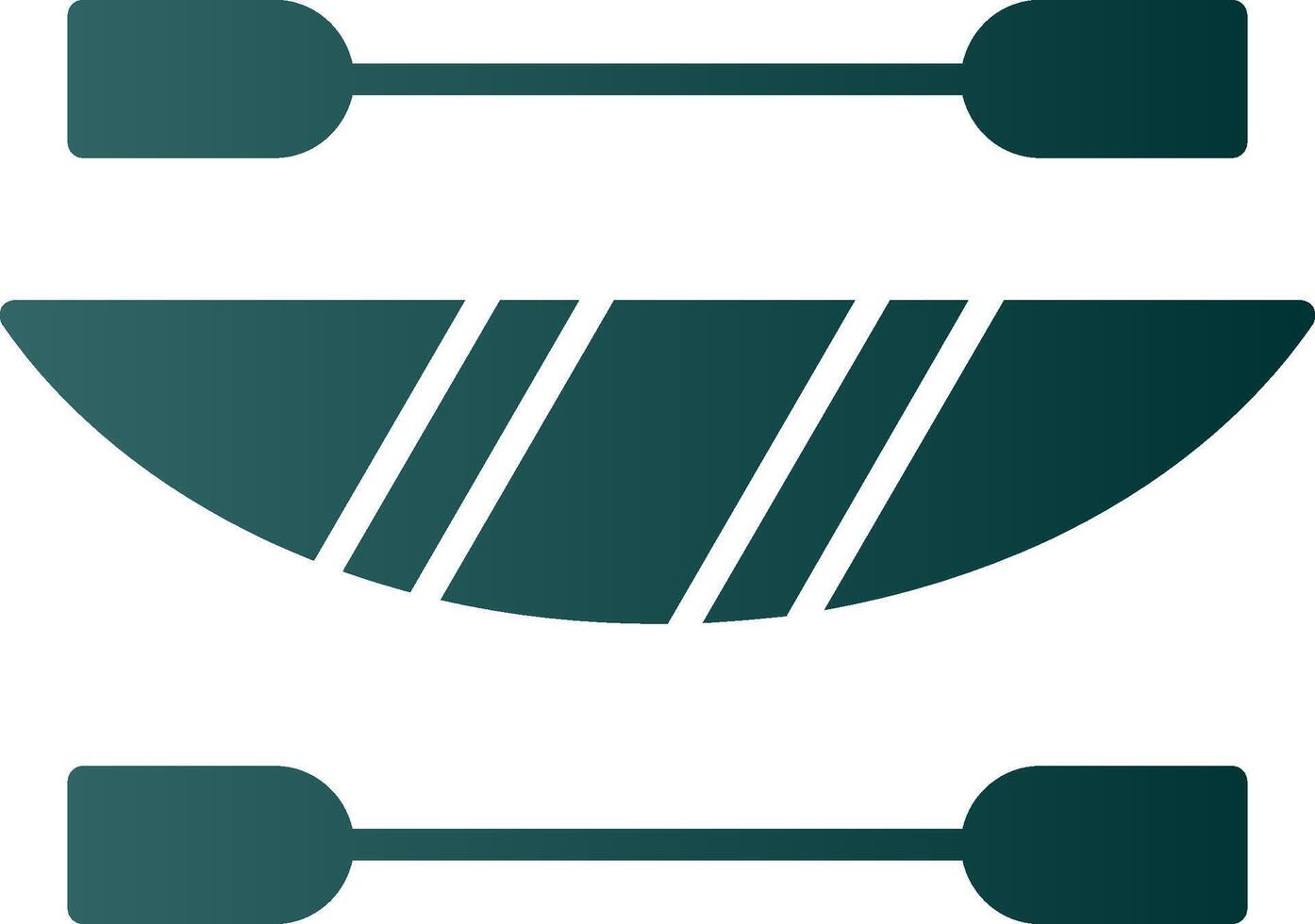 Kayak Glyph Gradient Icon vector
