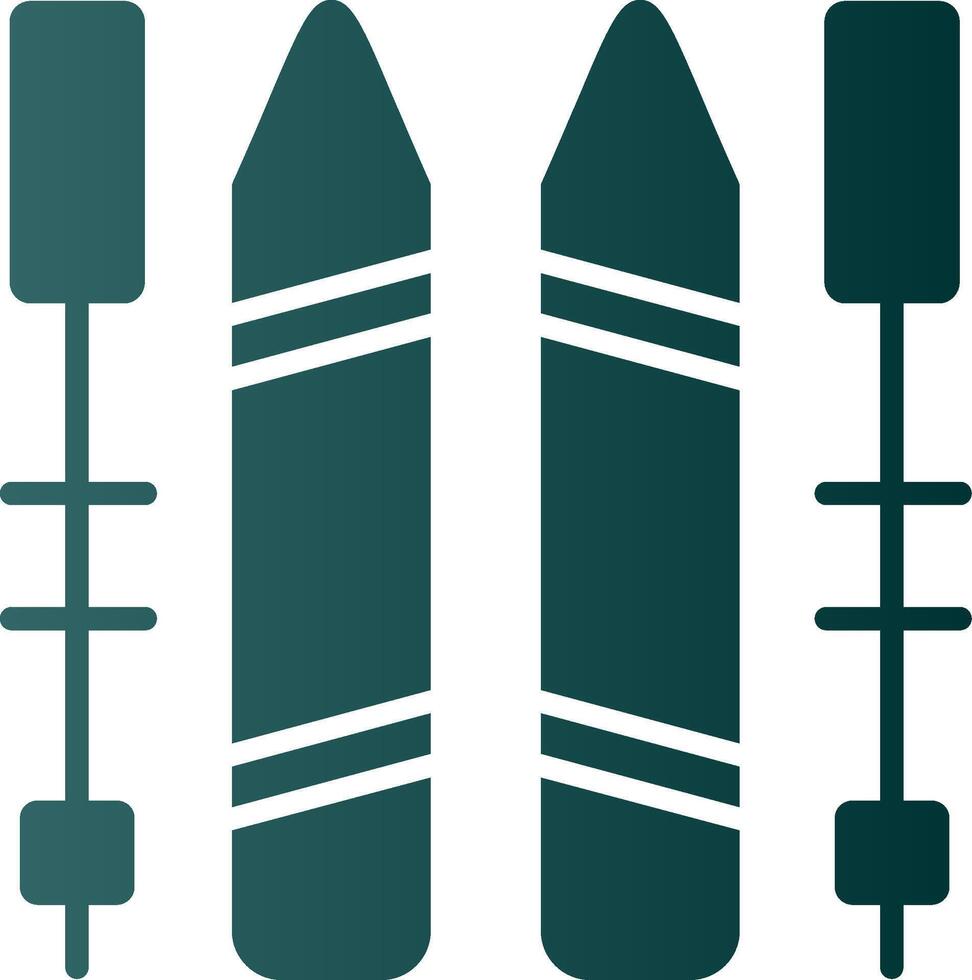 Skiing Glyph Gradient Icon vector