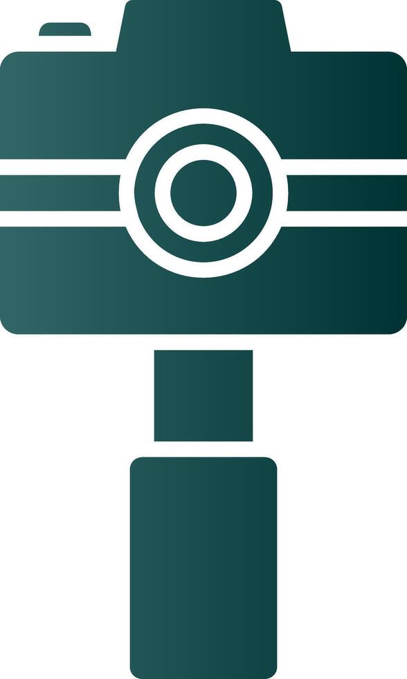 Underwater Camera Glyph Gradient Icon vector