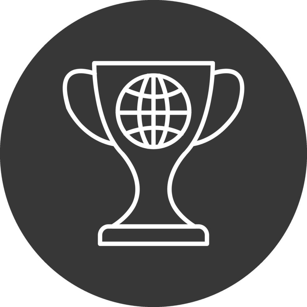 World Line Inverted Icon Design vector