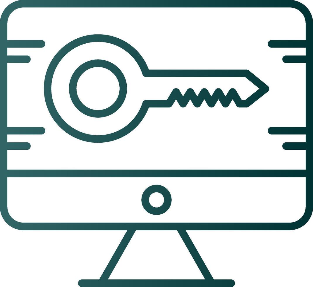 Access Line Gradient Icon vector