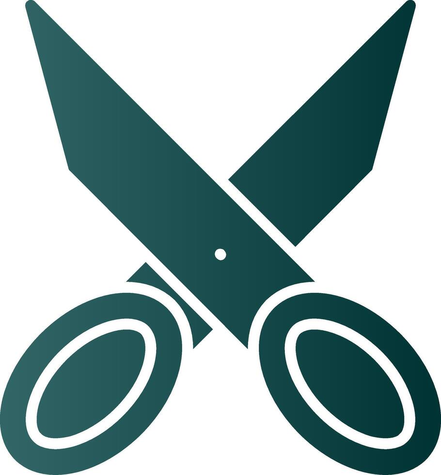 Scissors Glyph Gradient Icon vector
