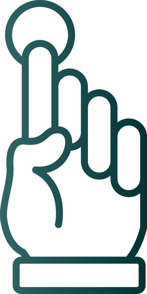 Pointing Up Line Gradient Icon vector