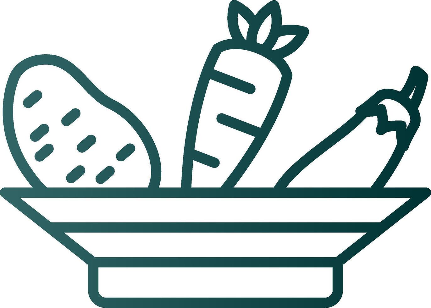 Vegetables Line Gradient Icon vector