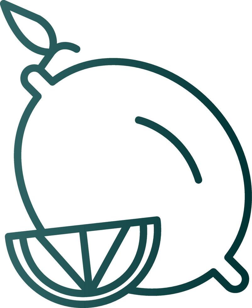 Lemon Line Gradient Icon vector