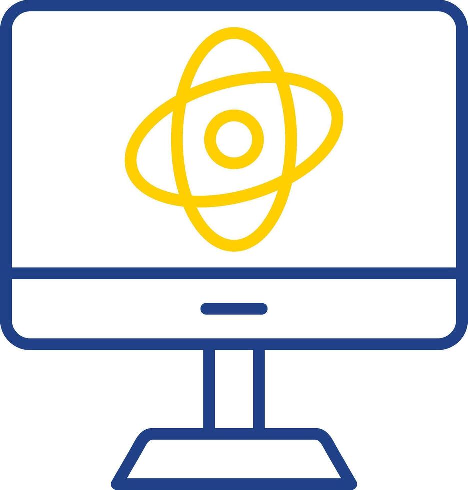 Computer Science Line Two Colour Icon Design vector