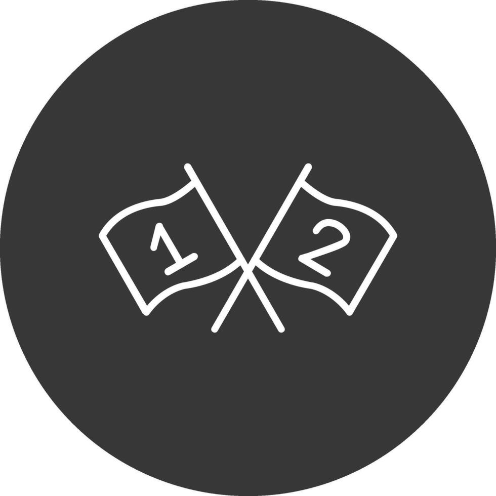 Flags Line Inverted Icon Design vector