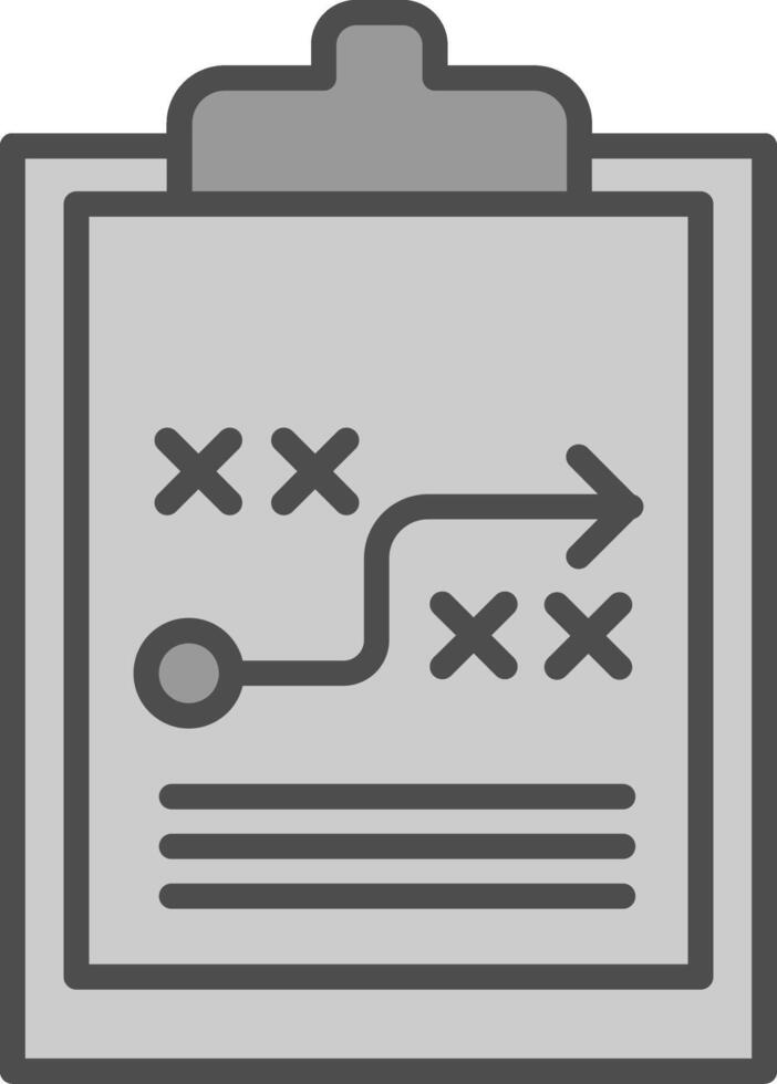 Tactics Line Filled Greyscale Icon Design vector