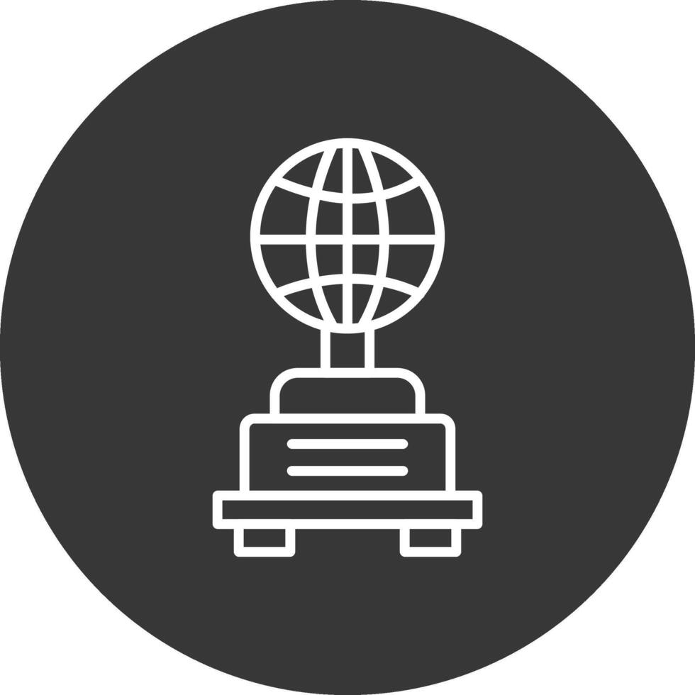 Globe Line Inverted Icon Design vector